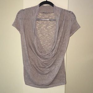 Plunge neckline shirt